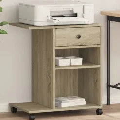 vidaXL Soporte para impresora con ruedas 60x40x68,5 cm Roble Sonoma Sale