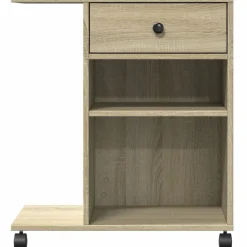 vidaXL Soporte para impresora con ruedas 60x40x68,5 cm Roble Sonoma Sale