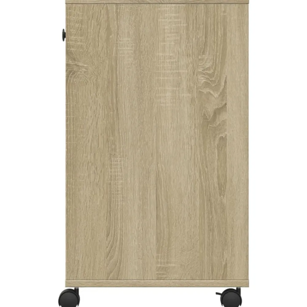 vidaXL Soporte para impresora con ruedas 60x40x68,5 cm Roble Sonoma Sale
