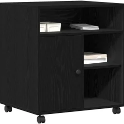 vidaXL Soporte para Impresora 60 x 50 x 67 cm Roble negro New