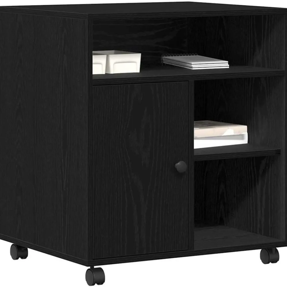 vidaXL Soporte para Impresora 60 x 50 x 67 cm Roble negro New