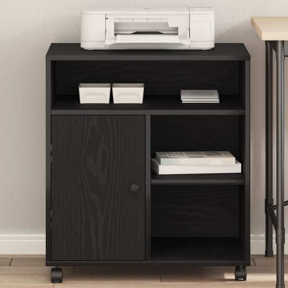 vidaXL Soporte para Impresora 60 x 50 x 67 cm Roble negro New