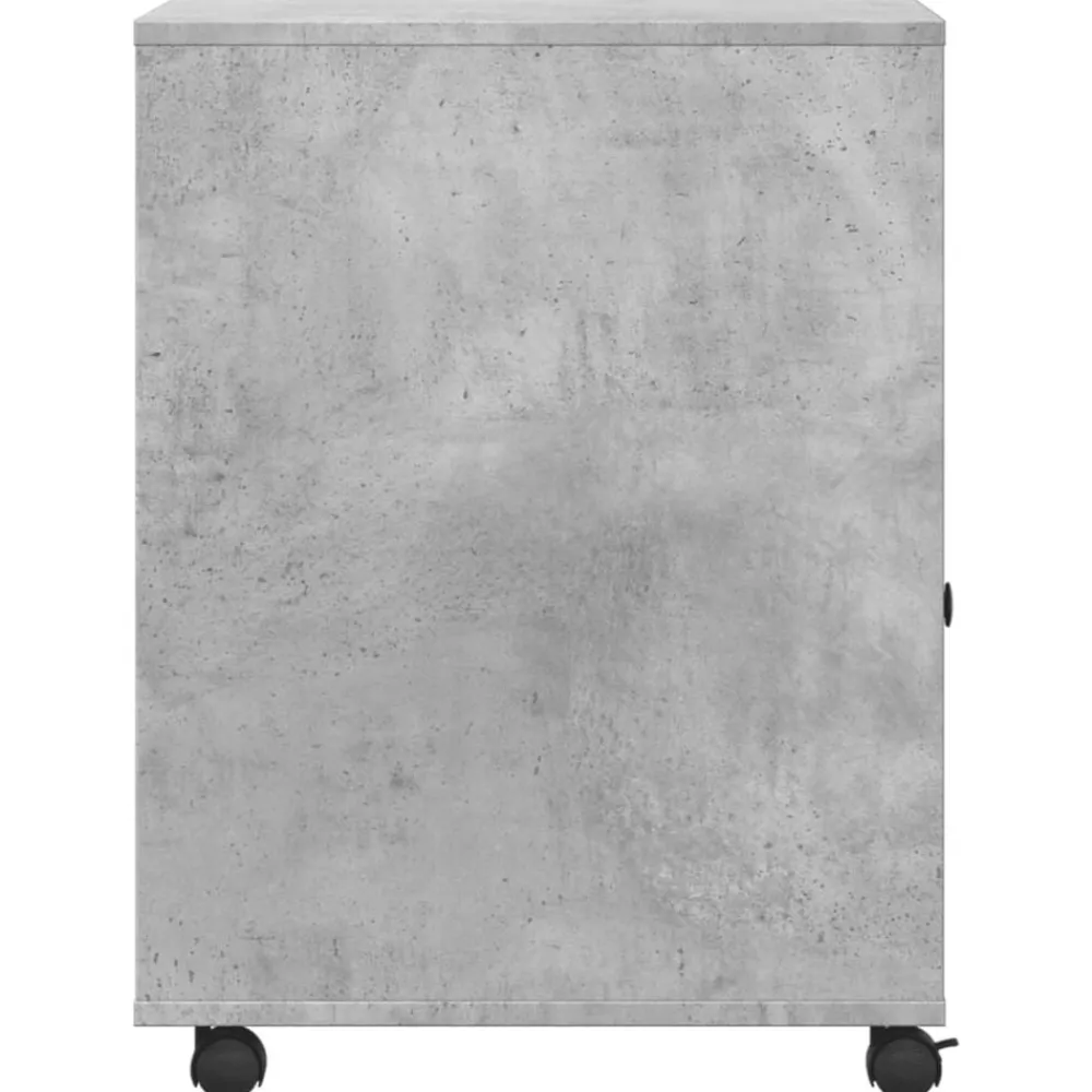 vidaXL Soporte para impresora con ruedas gris hormigón 60x50x67 cm Gris hormigón Online