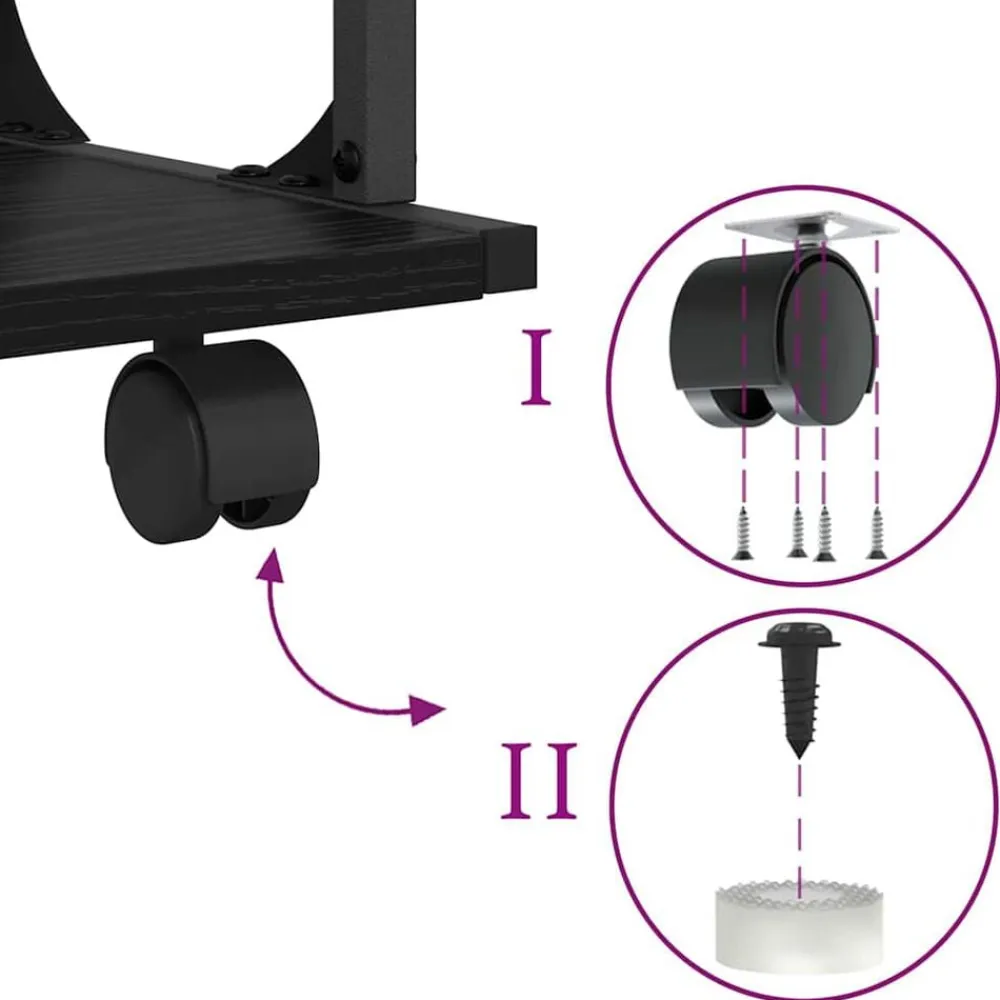 vidaXL Electrónica-Soporte para Impresora 41 x 28 x 33.5 cm