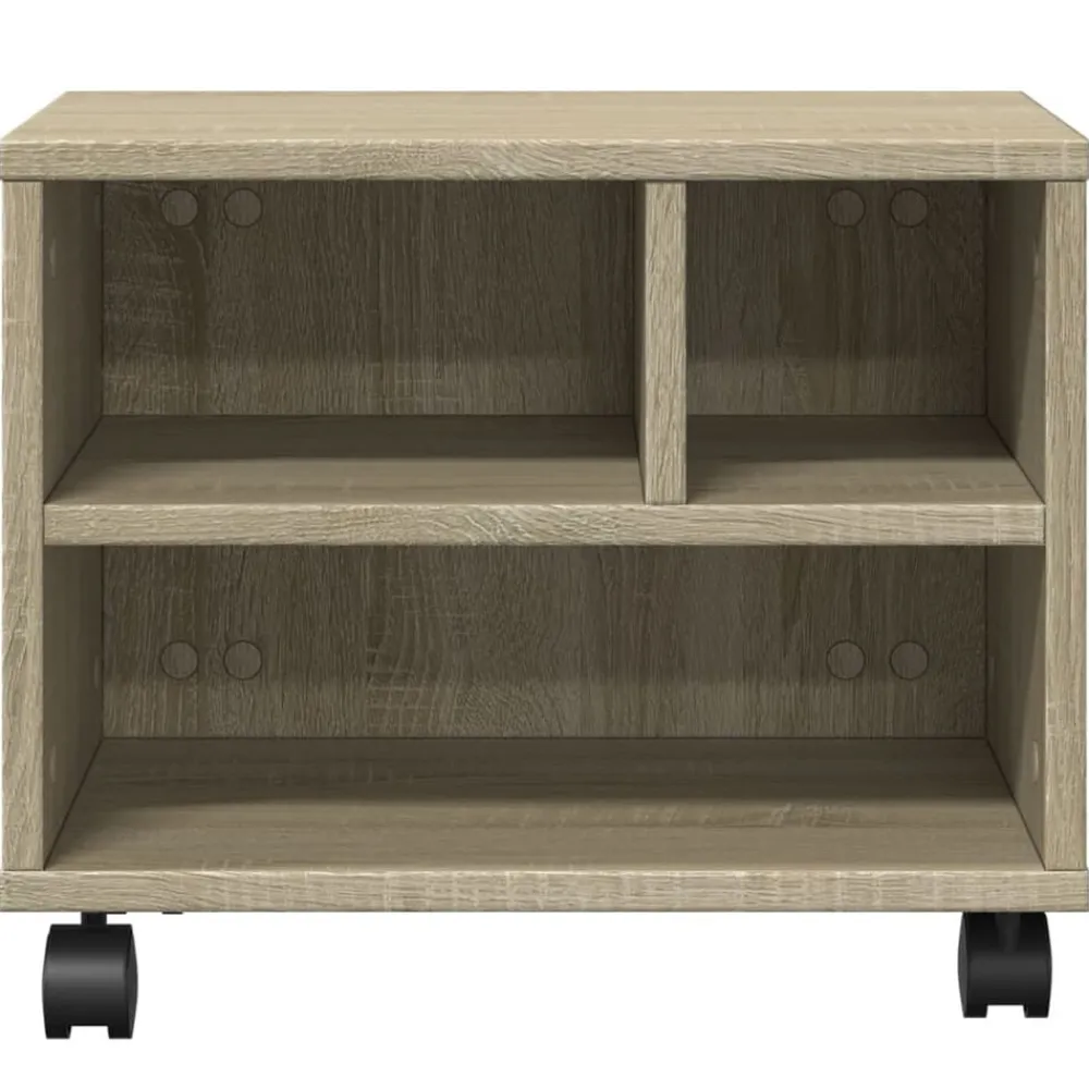 vidaXL Soporte para impresora con ruedas 41x32x34,5 cm Roble Sonoma Online