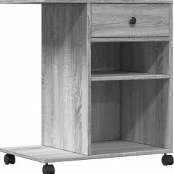 vidaXL Soporte para impresora con ruedas 60x40x68,5 cm Gris sonoma Best