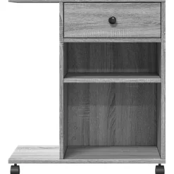 vidaXL Soporte para impresora con ruedas 60x40x68,5 cm Gris sonoma Best