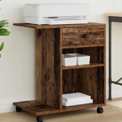 vidaXL Electrónica-Soporte para Impresora con cajón Madera vieja 60 x 40 x 68.5 cm