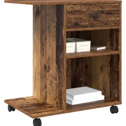 vidaXL Electrónica-Soporte para Impresora con cajón Madera vieja 60 x 40 x 68.5 cm