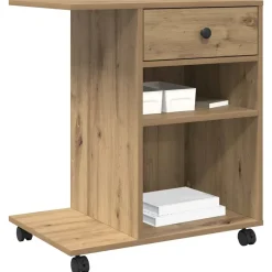 vidaXL Soporte para Impresora Liso Roble Artesanal 60 x 40 x 68.5 cm Roble artisan New