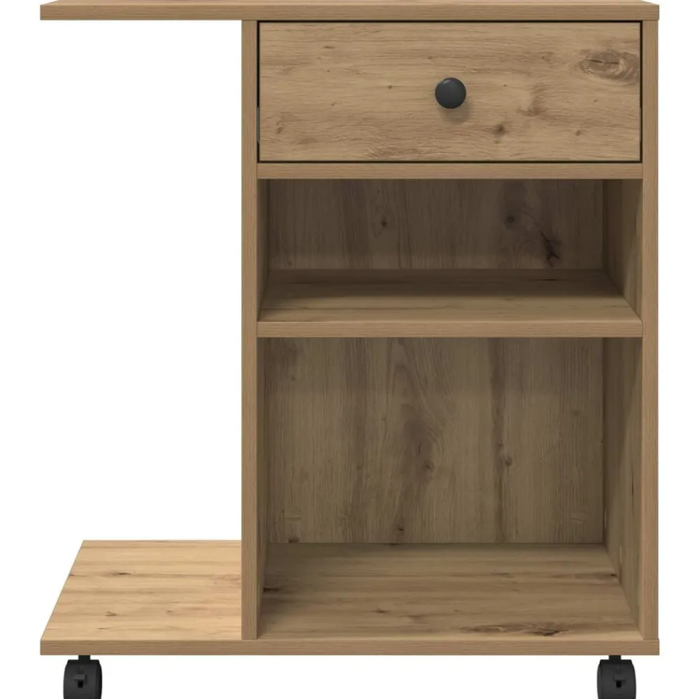 vidaXL Soporte para Impresora Liso Roble Artesanal 60 x 40 x 68.5 cm Roble artisan New