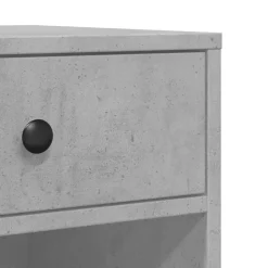 vidaXL Electrónica-Soporte para impresora con ruedas gris hormigón 60x40x68,5 cm