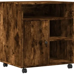 vidaXL Electrónica-Soporte para impresora con ruedas 60x50x67 cm