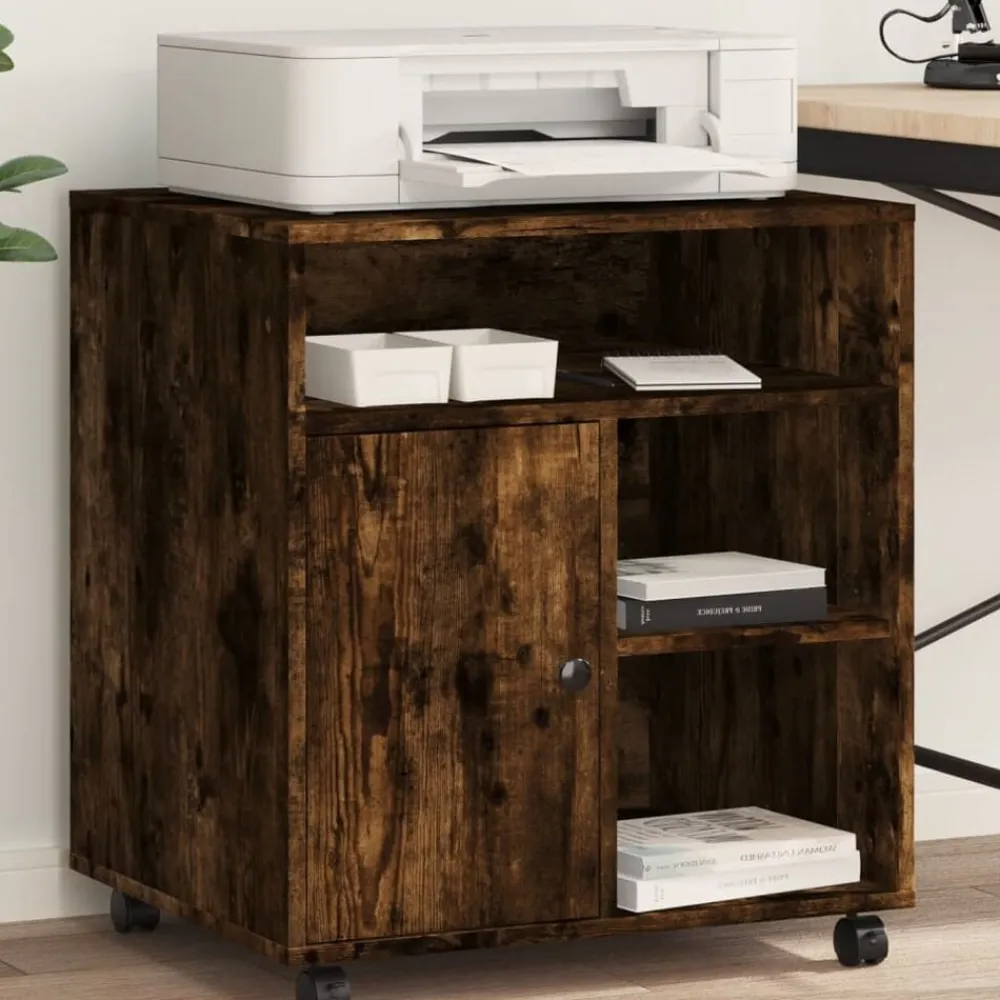 vidaXL Electrónica-Soporte para impresora con ruedas 60x50x67 cm