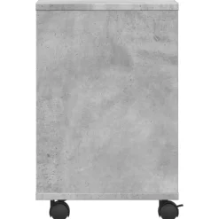 vidaXL Electrónica-Soporte para impresora con ruedas gris hormigón 41x32x48 cm
