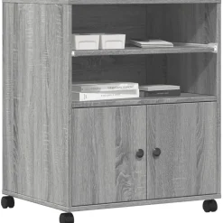 vidaXL Electrónica-Soporte para impresora con ruedas 60x48x74 cm