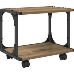 vidaXL Soporte para Impresora Roble artesanal 41 x 28 x 33.5 cm Roble artisan New
