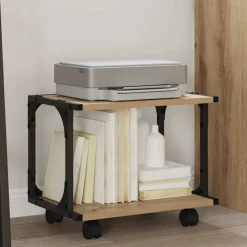 vidaXL Soporte para Impresora Roble artesanal 41 x 28 x 33.5 cm Roble artisan New