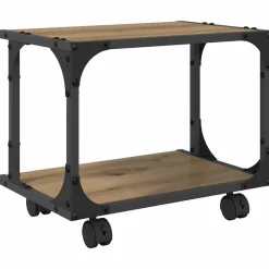 vidaXL Soporte para Impresora Roble artesanal 41 x 28 x 33.5 cm Roble artisan New