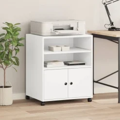 vidaXL Electrónica-Soporte para impresora con ruedas 60x48x74 cm