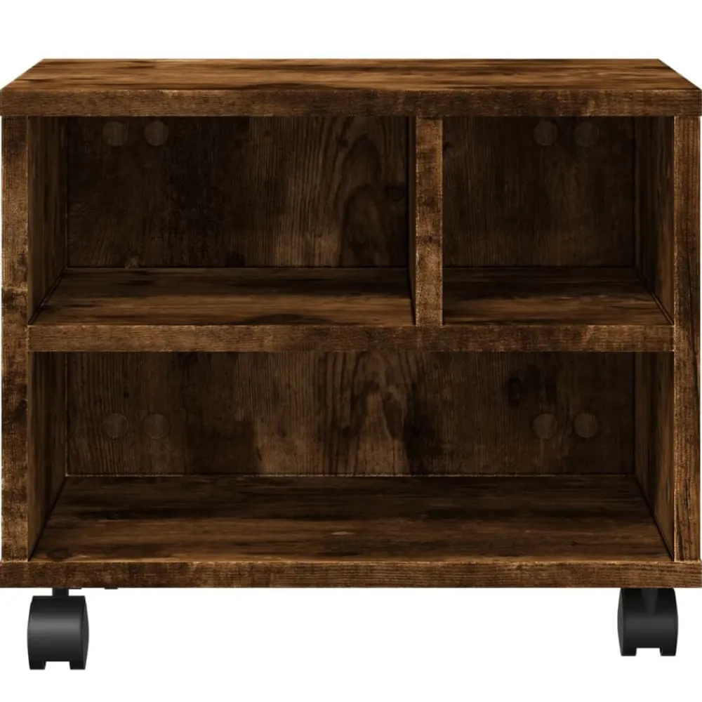 vidaXL Soporte para impresora con ruedas 41x32x34,5 cm Roble ahumado Best