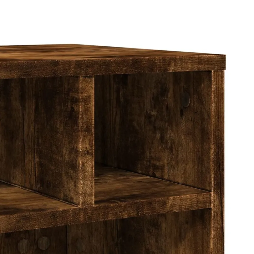 vidaXL Soporte para impresora con ruedas 41x32x34,5 cm Roble ahumado Best