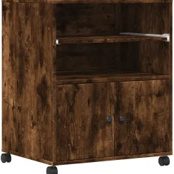 vidaXL Electrónica-Soporte para impresora con ruedas 60x48x74 cm