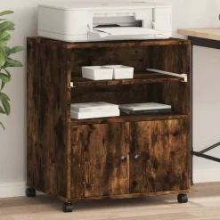 vidaXL Electrónica-Soporte para impresora con ruedas 60x48x74 cm