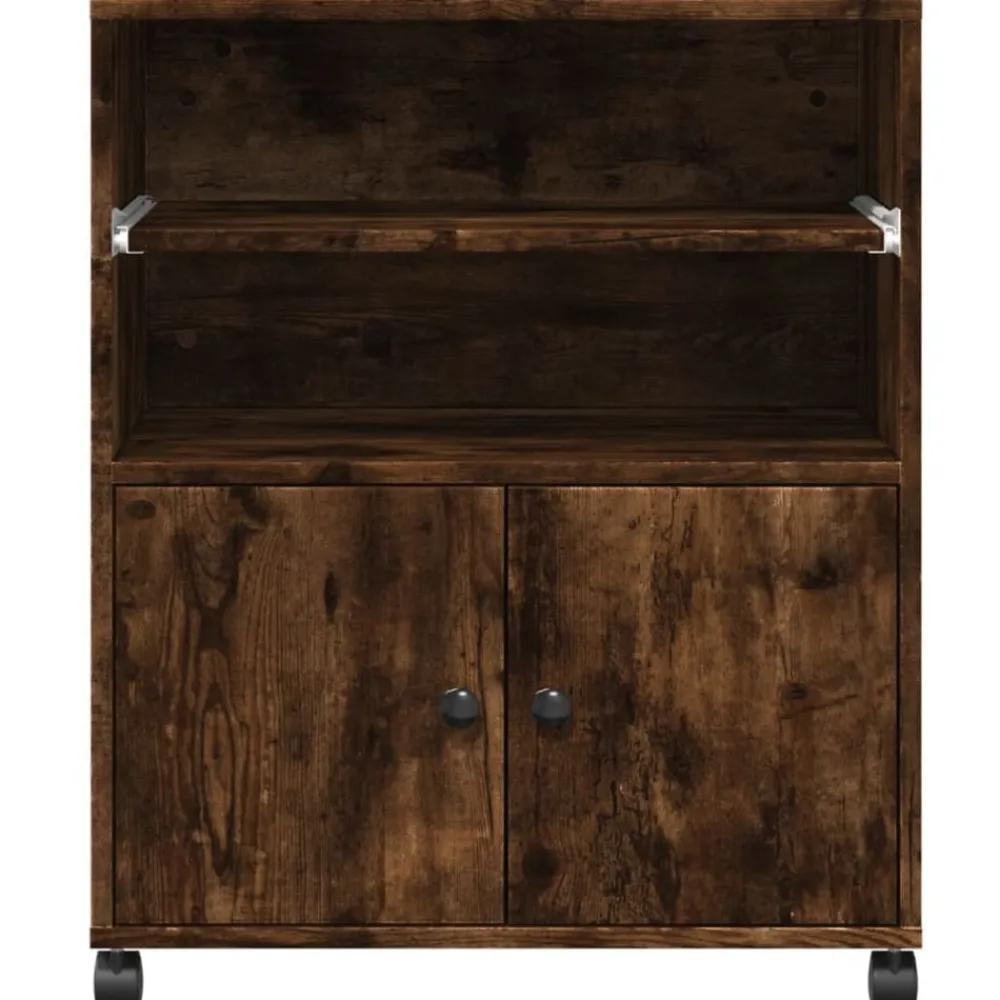 vidaXL Electrónica-Soporte para impresora con ruedas 60x48x74 cm