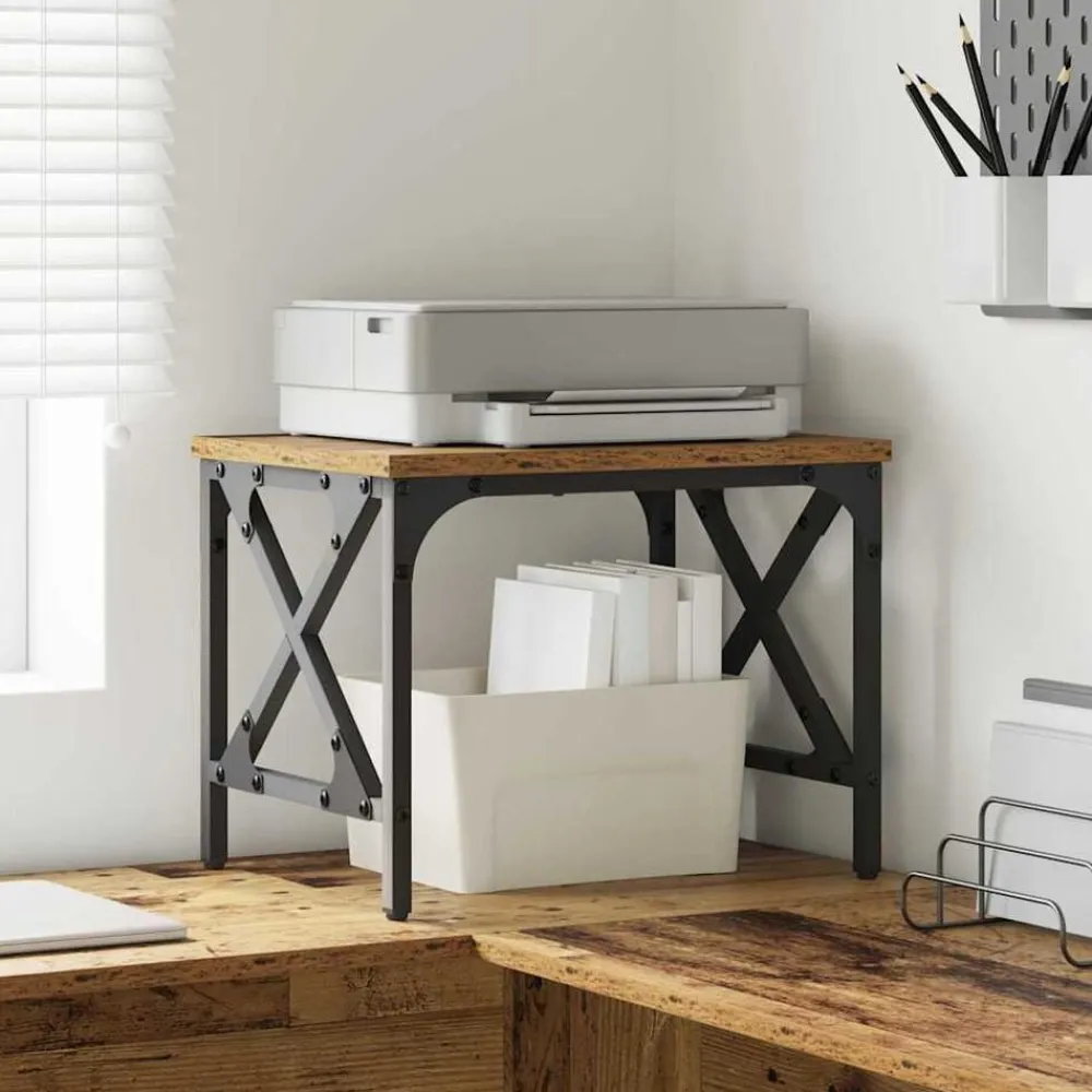 vidaXL Electrónica-Soporte para Impresora Ajustable 40 x 30 x 31 cm