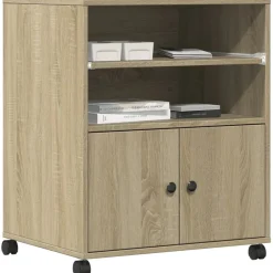 vidaXL Electrónica-Soporte para impresora con ruedas 60x48x74 cm