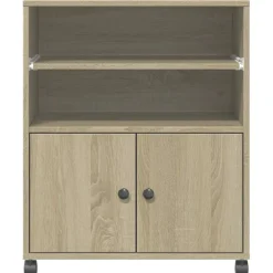 vidaXL Electrónica-Soporte para impresora con ruedas 60x48x74 cm