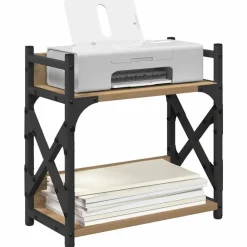 vidaXL Electrónica-Soporte para Impresora Roble artesanal 40 x 20 x 40 cm