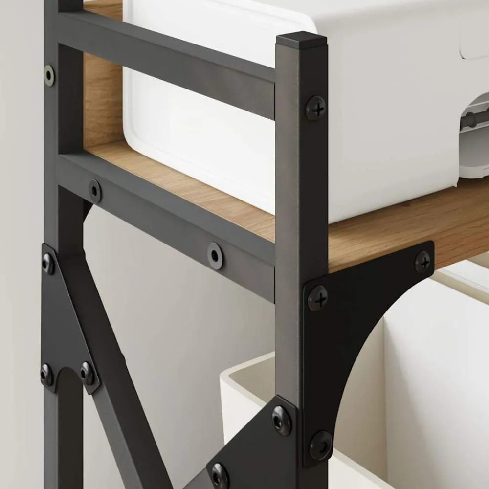 vidaXL Electrónica-Soporte para Impresora Roble artesanal 40 x 20 x 40 cm
