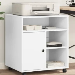 vidaXL Electrónica-Soporte para impresora con ruedas 60x50x67 cm