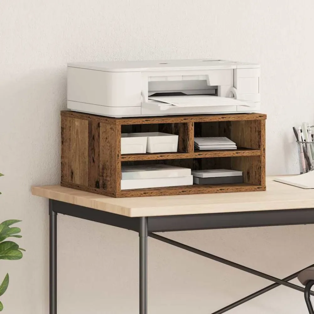 vidaXL Soporte para Impresora Madera vieja 49 x 40 x 22.5 cm Madera envejecida Hot