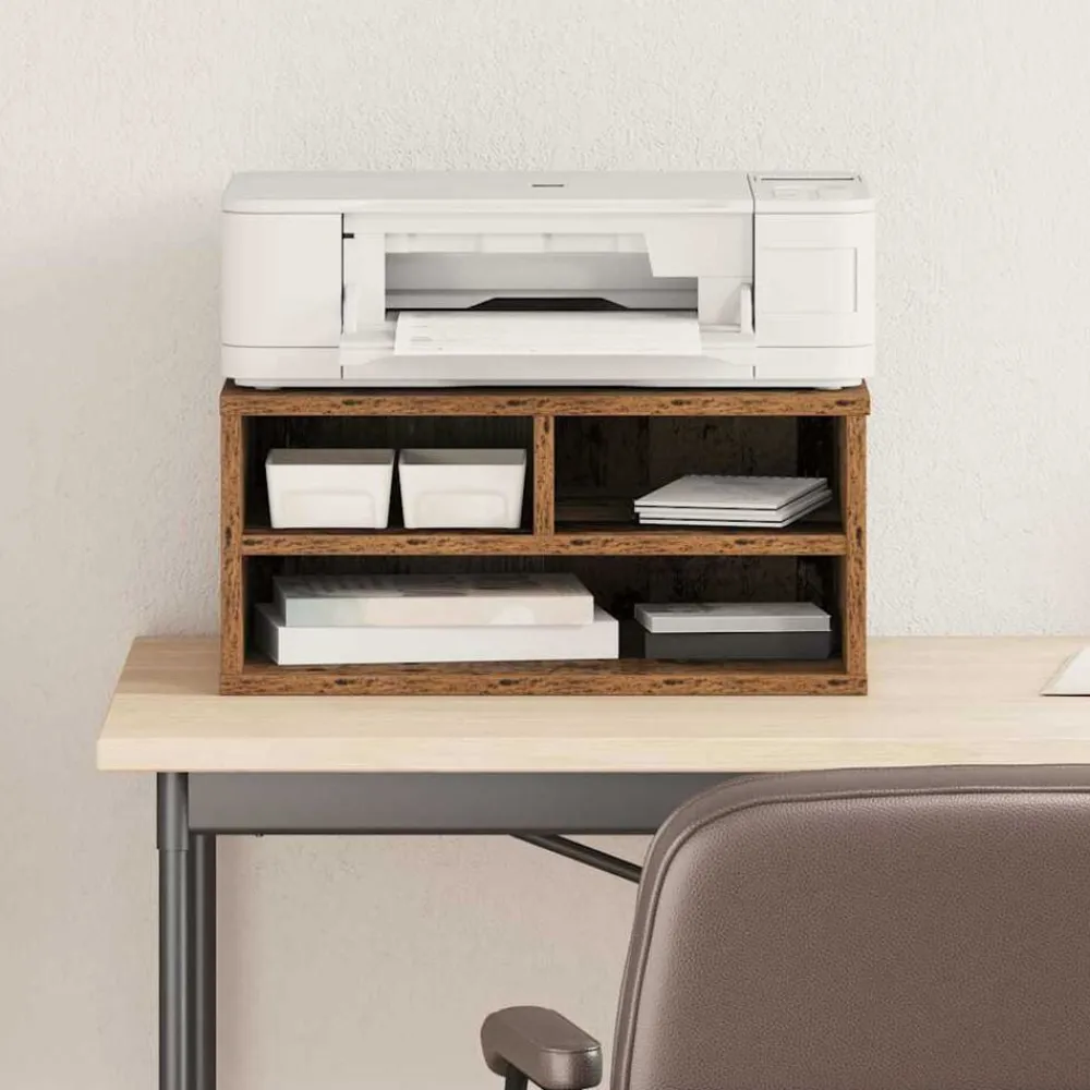 vidaXL Soporte para Impresora Madera vieja 49 x 40 x 22.5 cm Madera envejecida Hot