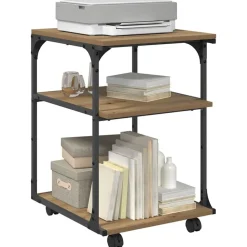 vidaXL Electrónica-Soporte para Impresora Roble artesanal 43 x 48 x 64 cm