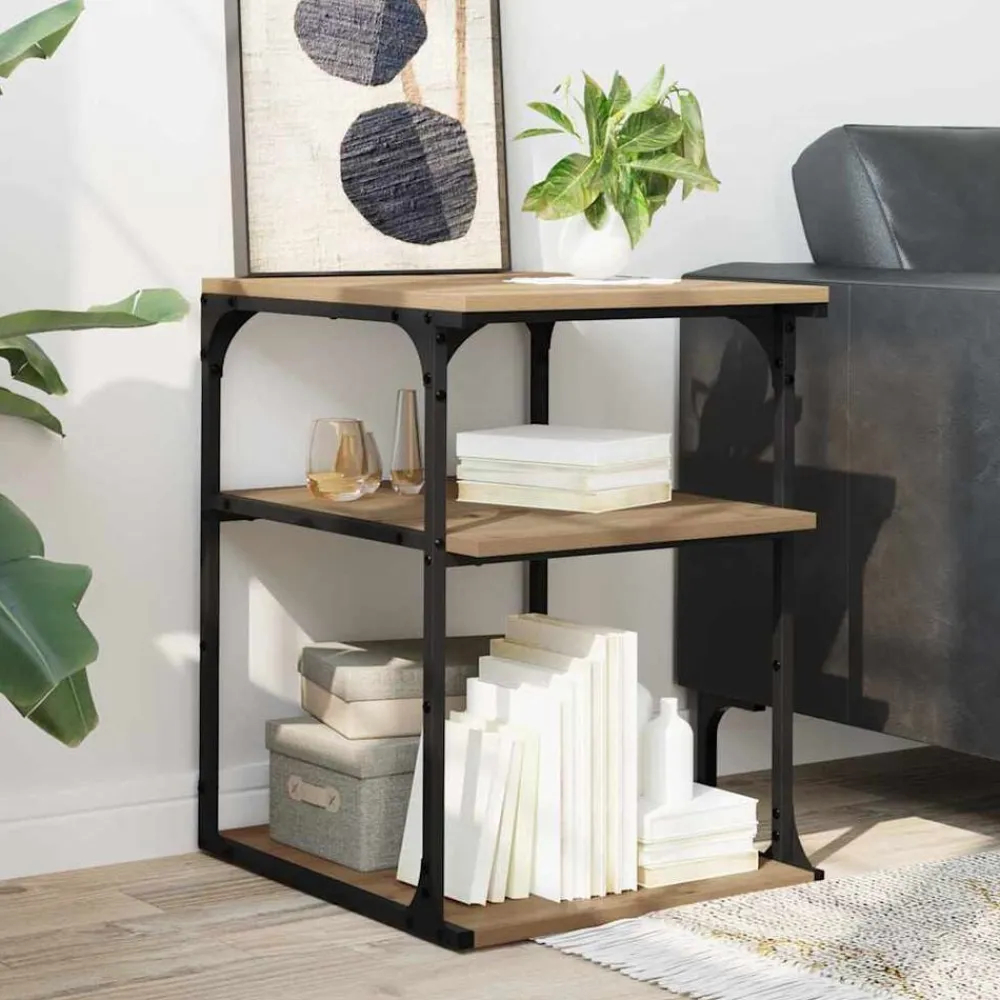 vidaXL Electrónica-Soporte para Impresora Roble artesanal 43 x 48 x 64 cm