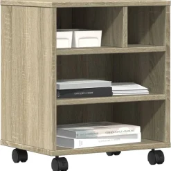 vidaXL Electrónica-Soporte para impresora con ruedas 41x32x48 cm