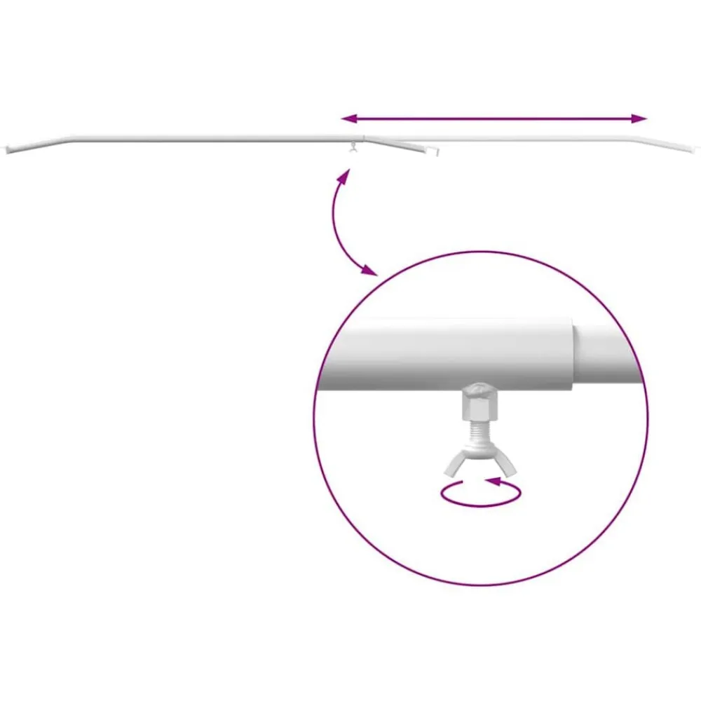 vidaXL Accesorios De Bricolaje-Soporte para lona para remolques 3 pcs Plateado 130-210 cm
