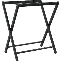 vidaXL Soporte para maletas bambú negro 68,5x38x58 cm Discount