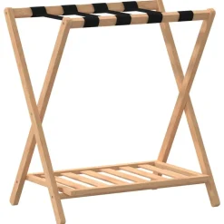 vidaXL Soporte para maletas bambú 68x38x58 cm