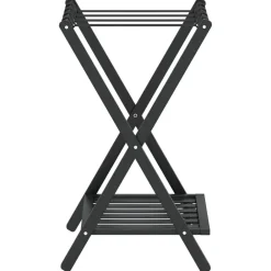 vidaXL Maletas Y Bolsos De Viaje-Soporte para maletas bambú negro 68x38x58 cm