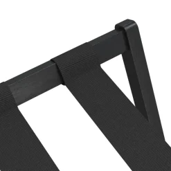 vidaXL Maletas Y Bolsos De Viaje-Soporte para maletas bambú negro 68x38x58 cm