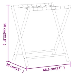 vidaXL Maletas Y Bolsos De Viaje-Soporte para maletas bambú 68,5x38x58 cm