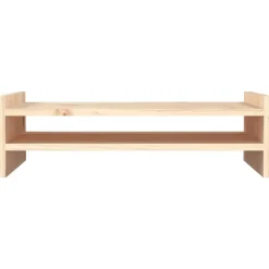 vidaXL Electrónica-Soporte para monitor madera maciza de pino 50x27x15 cm