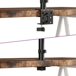 vidaXL Soporte para monitor acero negro VESA 75/100 mm Hot