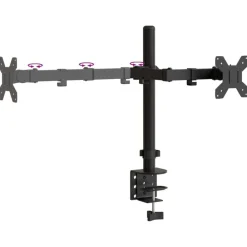 vidaXL Soporte para monitor acero negro VESA 75/100 mm Hot