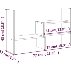 vidaXL Soporte para monitor madera maciza pino (39-72)x17x43 cm Blanco Outlet